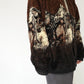90s Horse Design Fleece Zip Top Made in USA