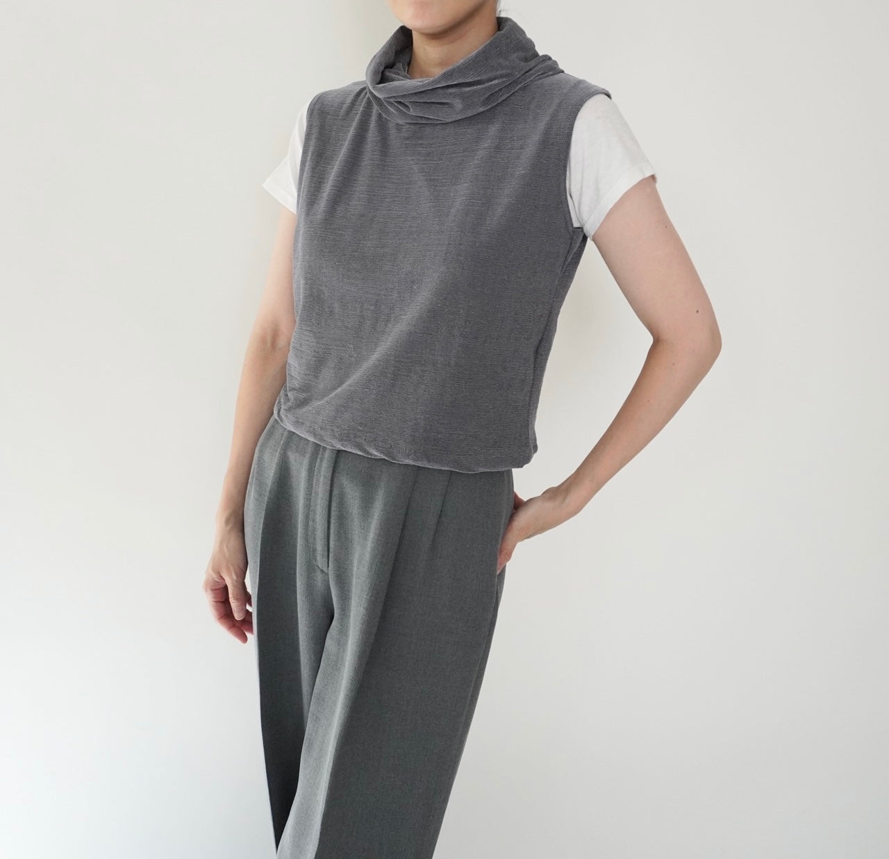 90s Hi Neck Design Top Made in USA