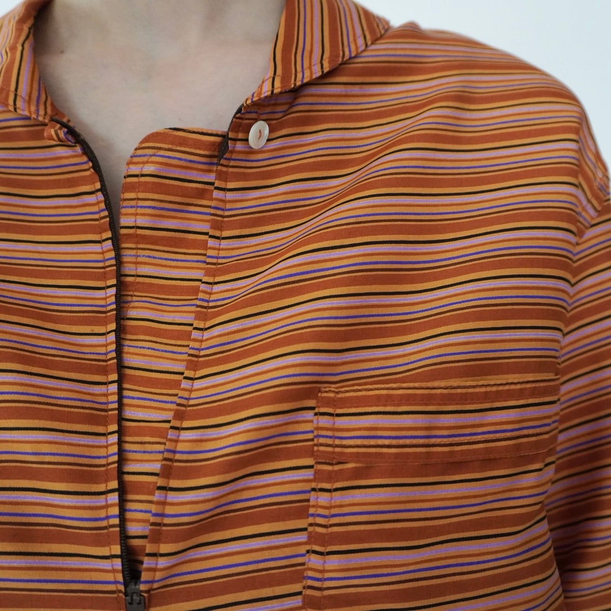 80s EURO Striped Blouse