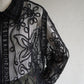 90s Sheer Cord Lace Shirt
