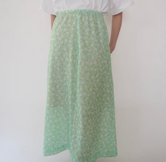 80s Floral Print Skirt