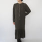 80s Design Rayon Pattern Dress Made in USA