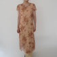90s Printed Sheer  Maxi Dress