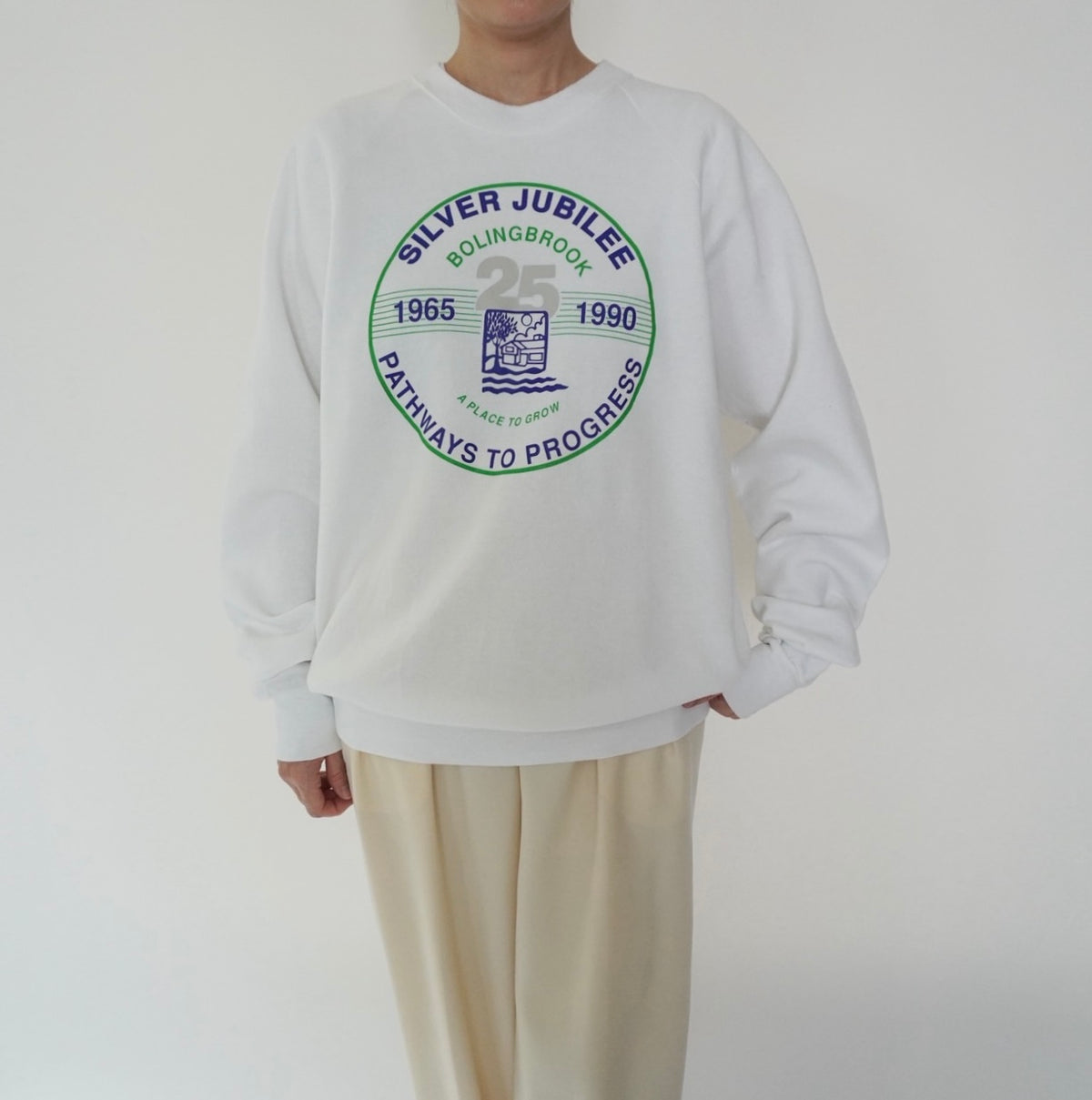 90s Printed Sweater Made in USA