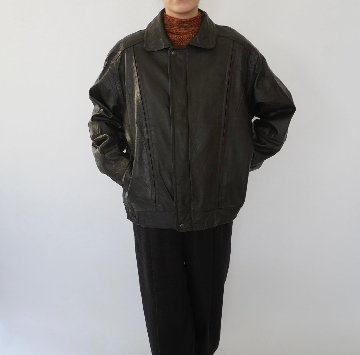 90s Leather Jacket Made in France