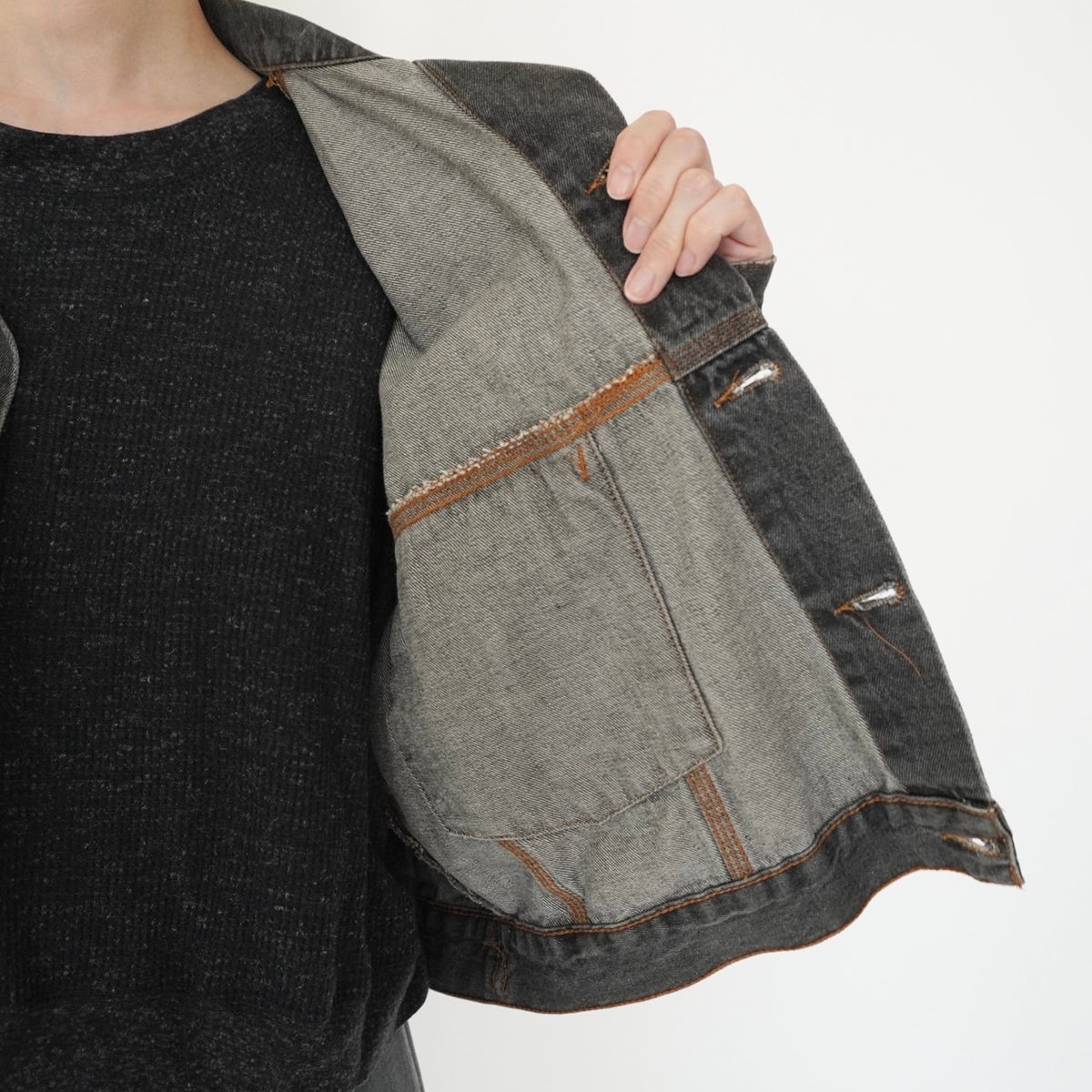 80s Black Denim Jacket