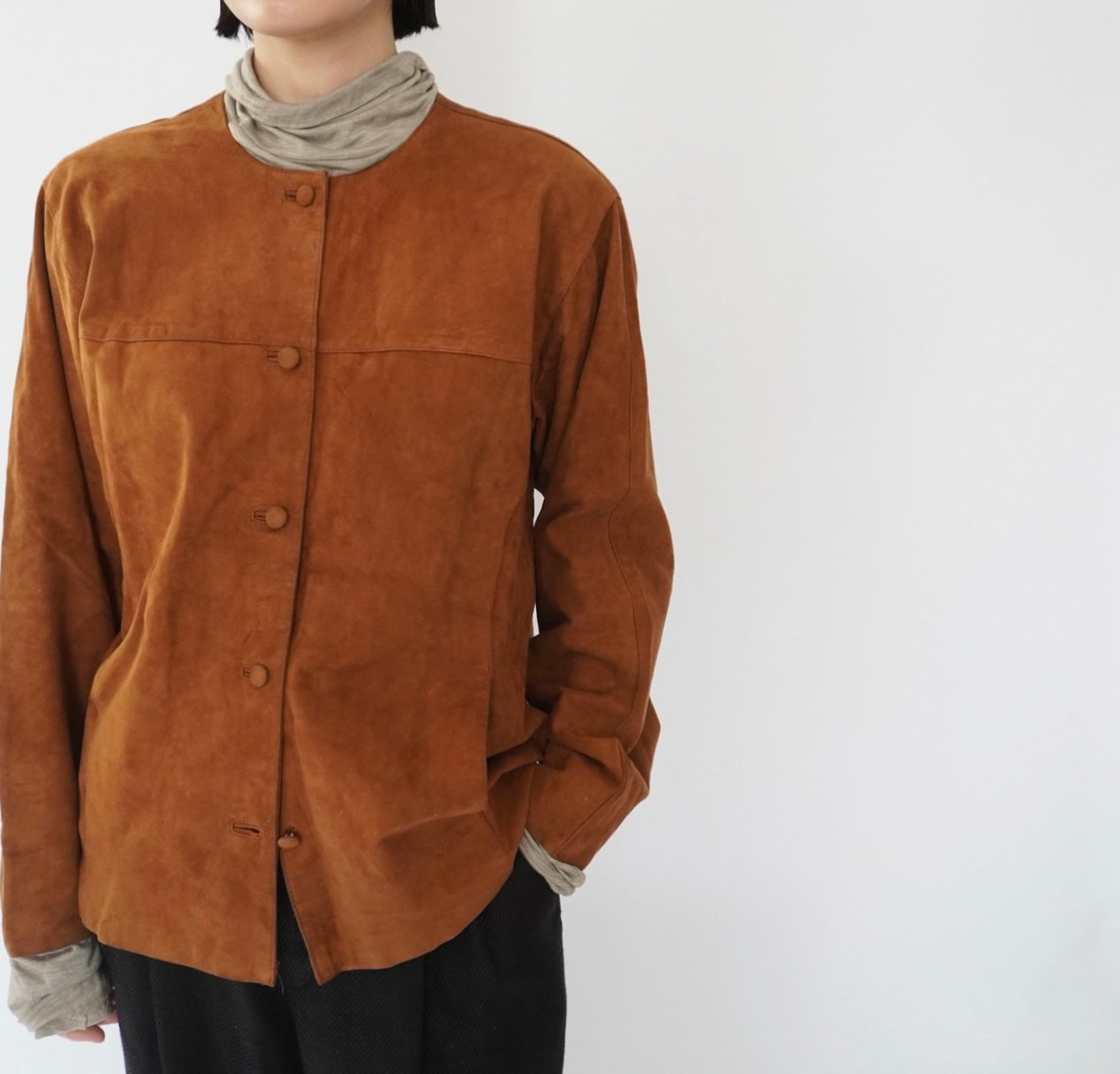 90s Suede Blouse, Jacket
