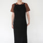 90s Lace Design Black Dress Made in USA