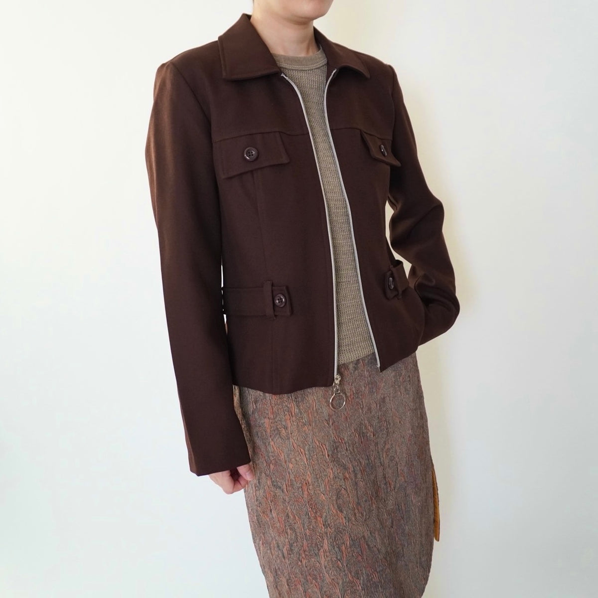 90s Brown Light Jacket Made in USA