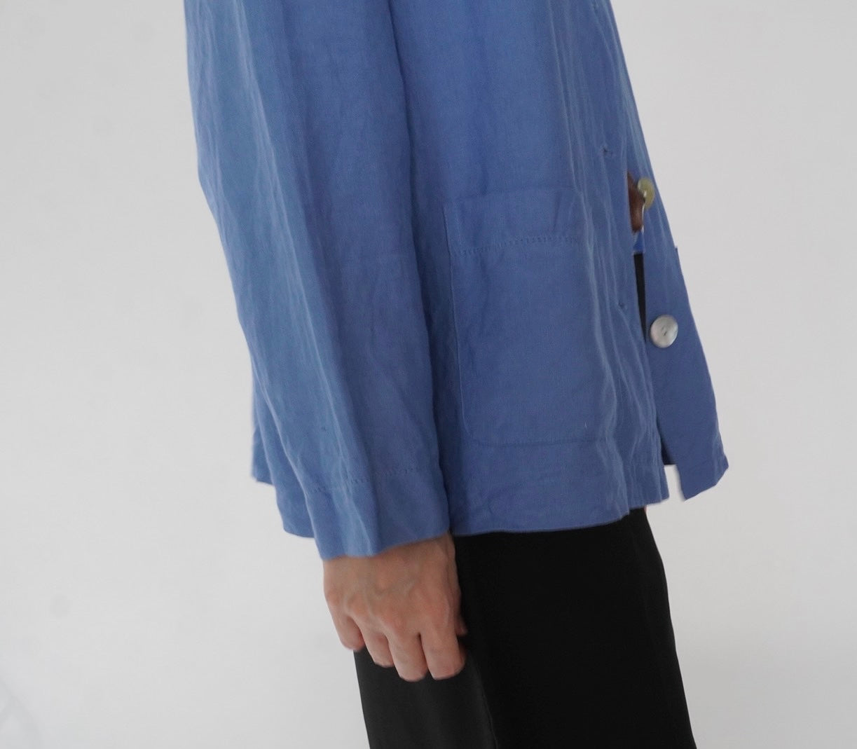 90s Linen Shirt Jacket