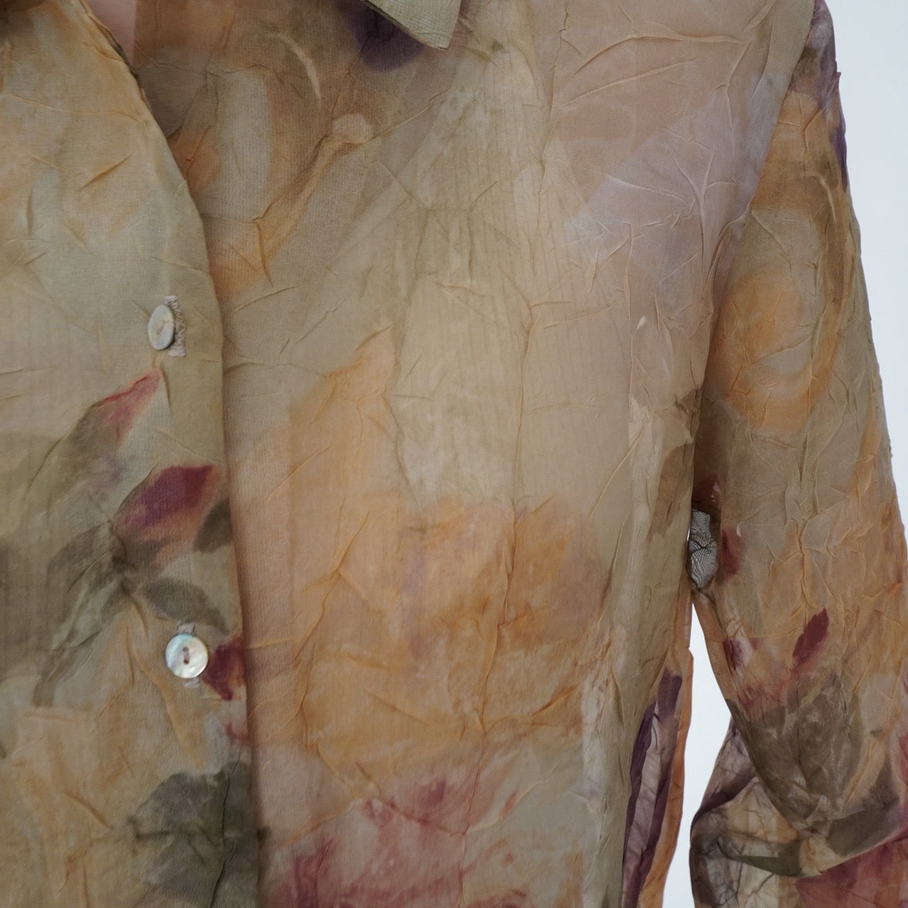 90s Printed Sheer Shirt Made in USA