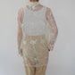 90s Embroidery Sheer Shirt