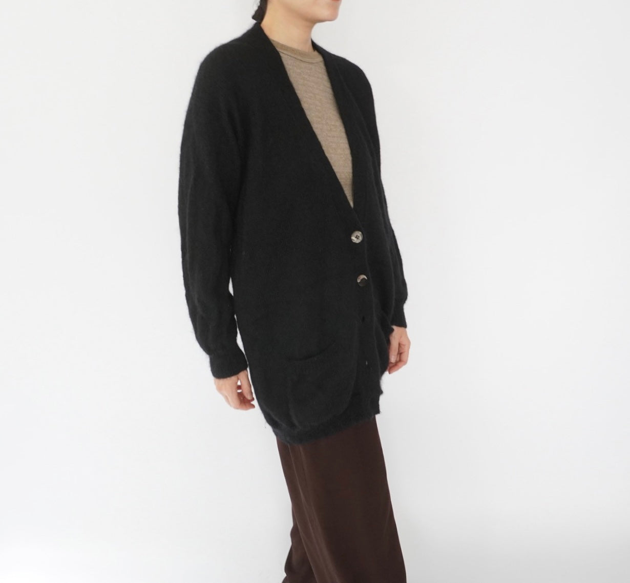 90s EURO Mohair Long Cardigan