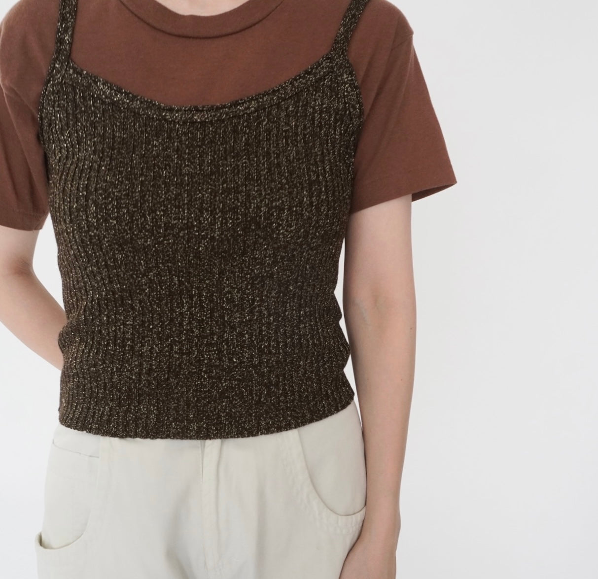 90s Camisole Ribbed Top Made in Italy