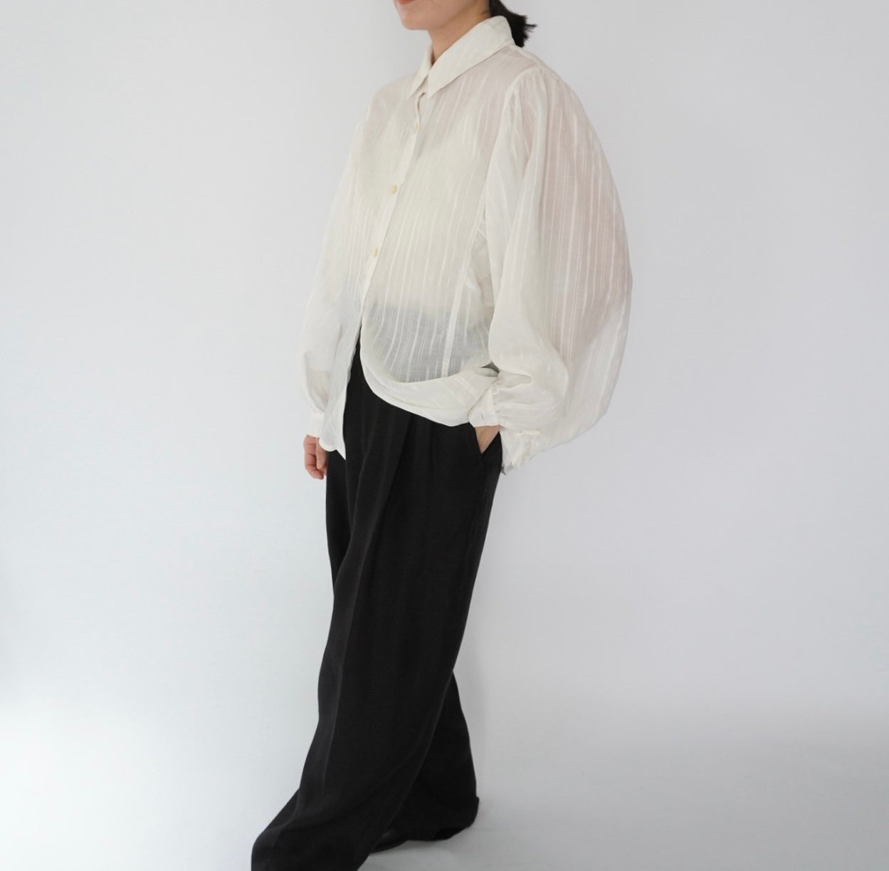 90s Sheer Shirt Made in Italy