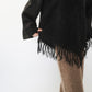 80s Black Fringe Top