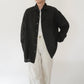 90s Black Linen Shirt