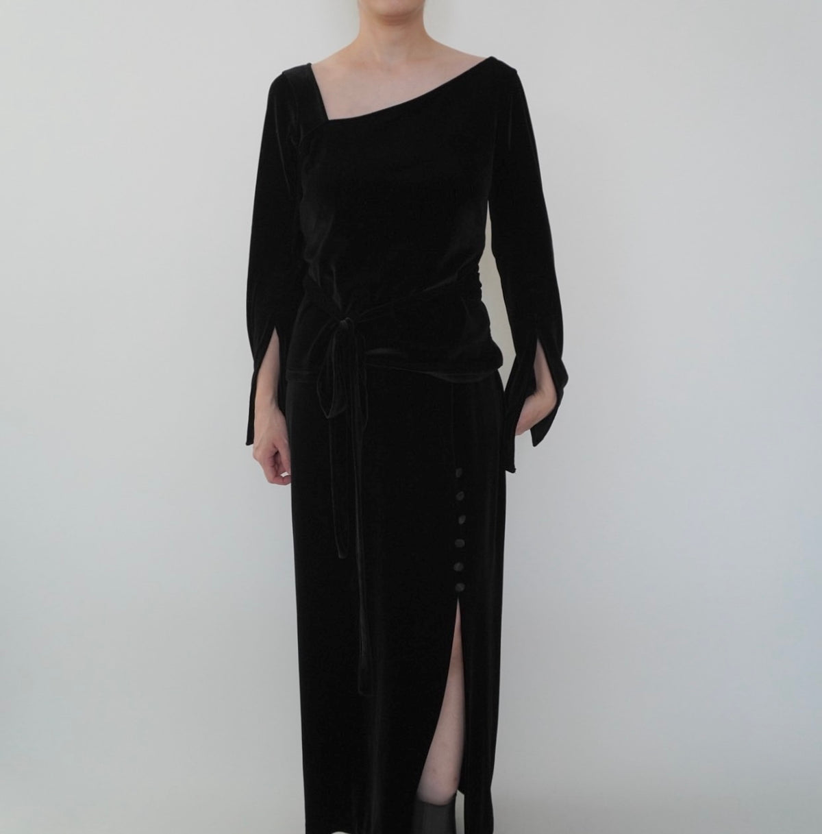 90s Velour Top Made in France