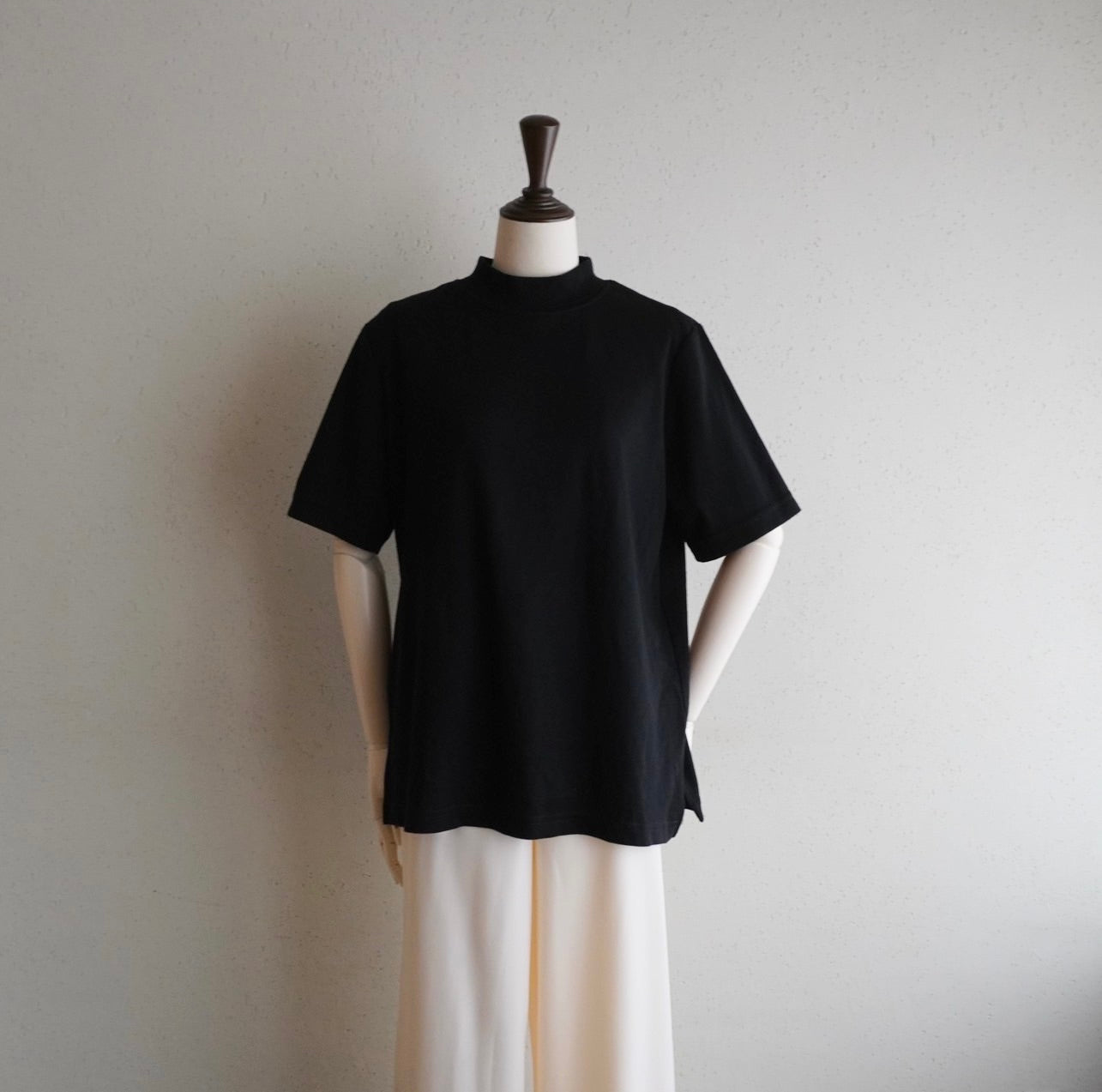 90s Mock Neck T-shirt Made in USA Dead Stock