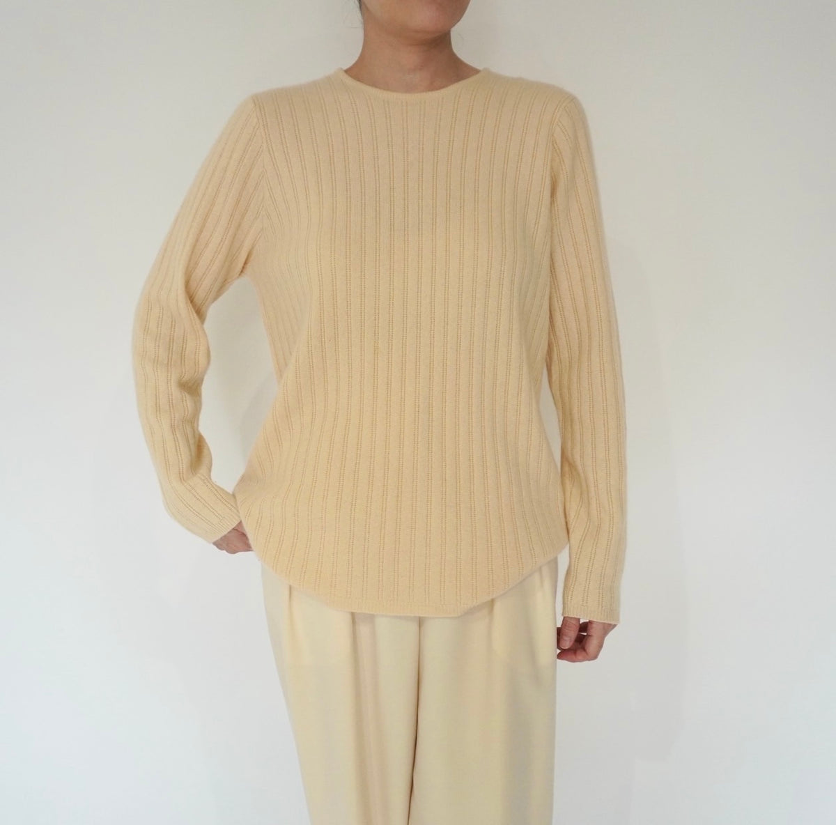 90s Ribbed Cashmere Knit