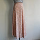 80s Floral Print Maxi Skirt Made in USA