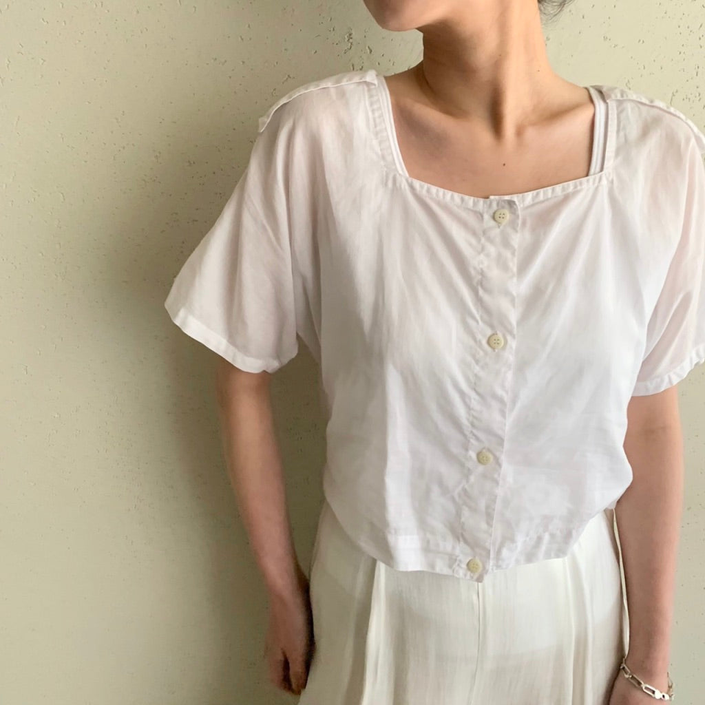 90s Cropped Blouse Made in Italy