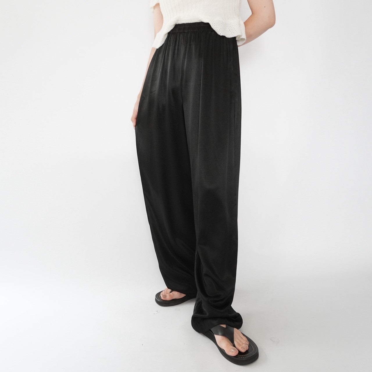 90s Black Shiny Pants