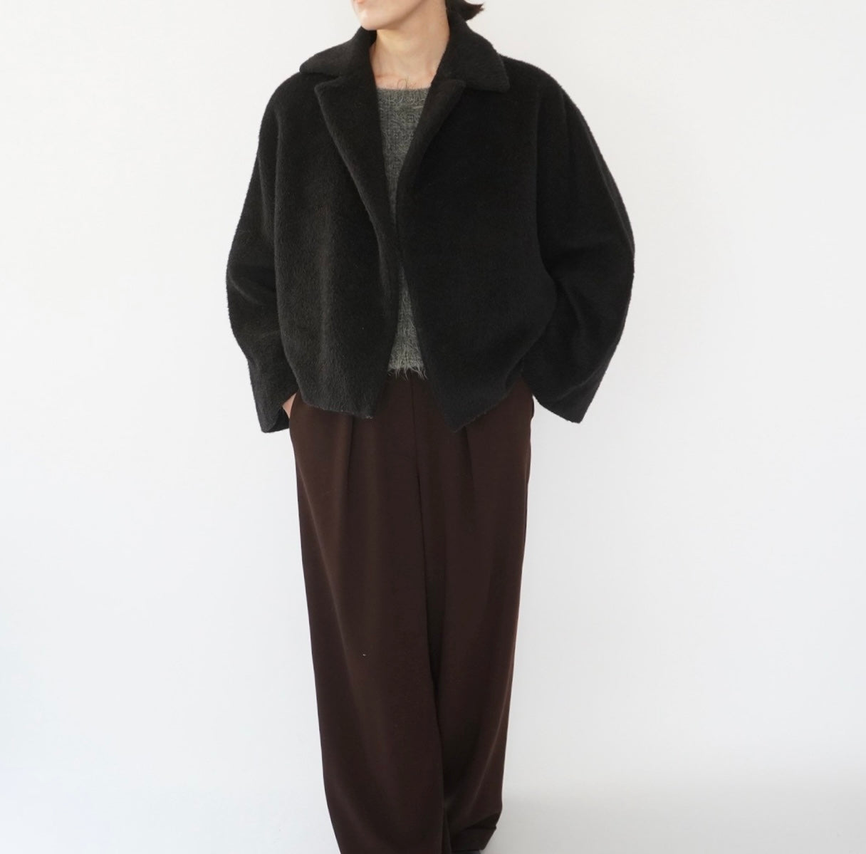 90s Shaggy Mohair Jacket  Made in Italy