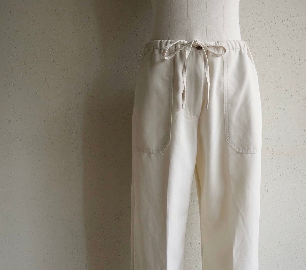 Ivory Rayon Pants