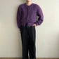80s Purple Knit Cardigan