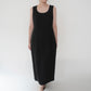 90s Black Linen Dress