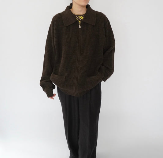 90s Zipped Knit Cardigan
