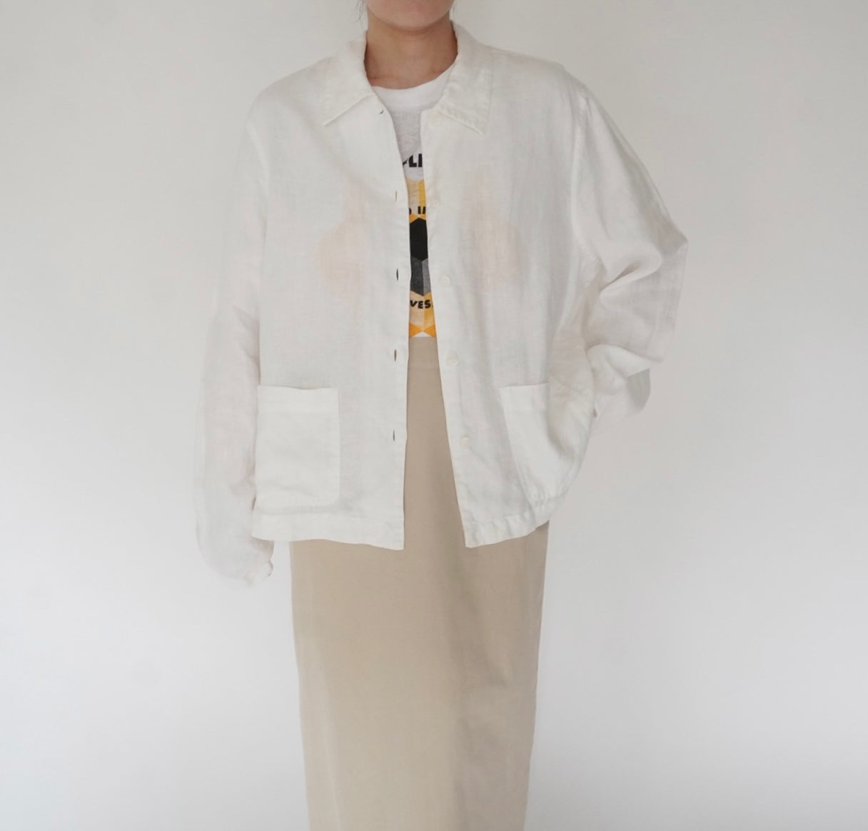 90s Linen Jacket Made in USA