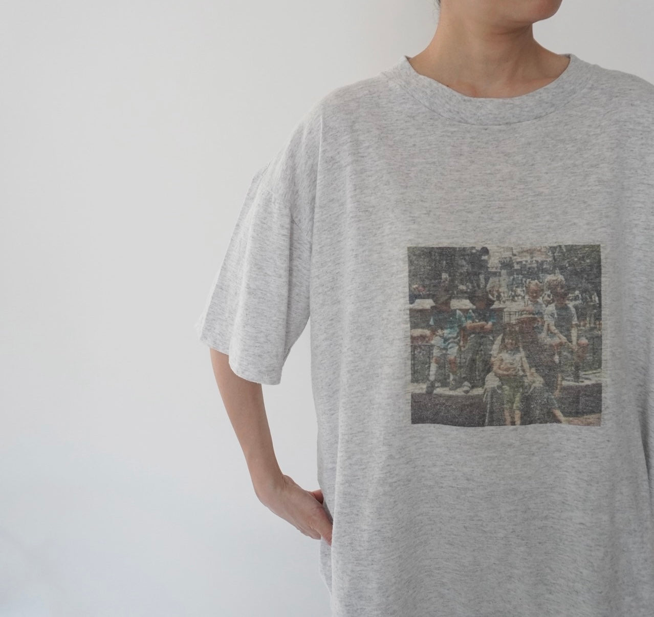 90s Photo Printed T-shirt Made in USA