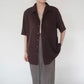80s Brown Striped Shirt
