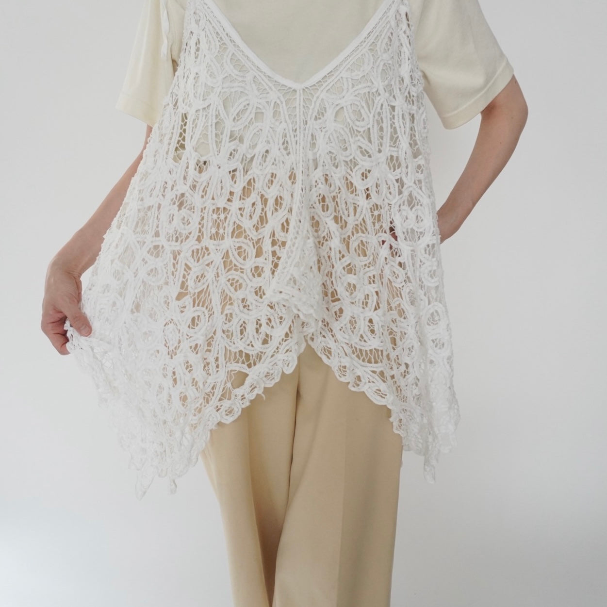 00s Lace Design Top