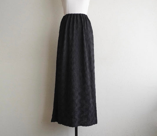 90s Pleat Design Maxi Skirt