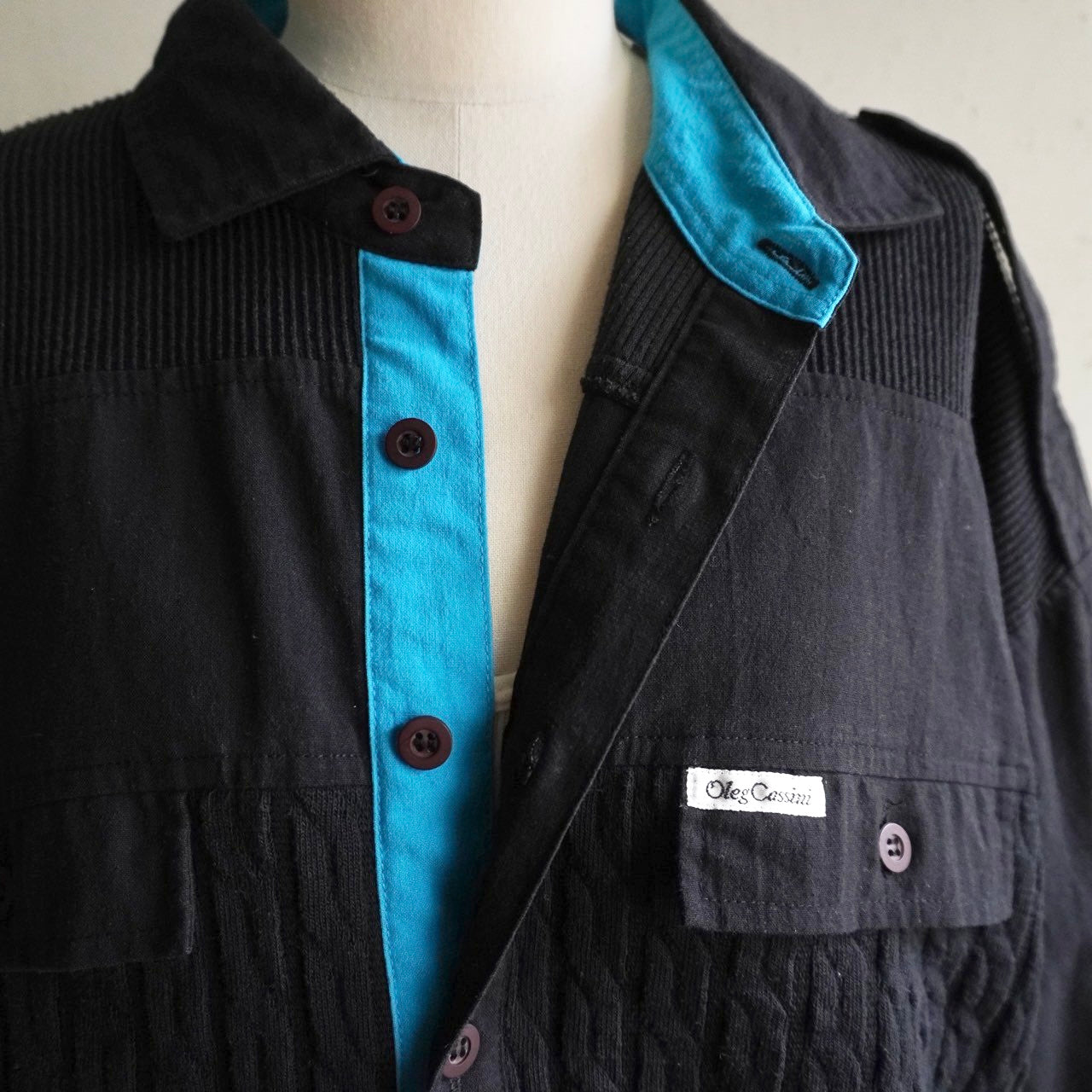 90s Black x Blue Design Top