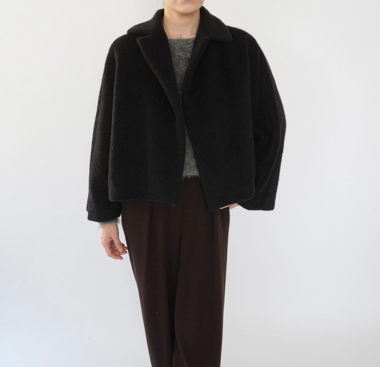 90s Shaggy Mohair Jacket  Made in Italy