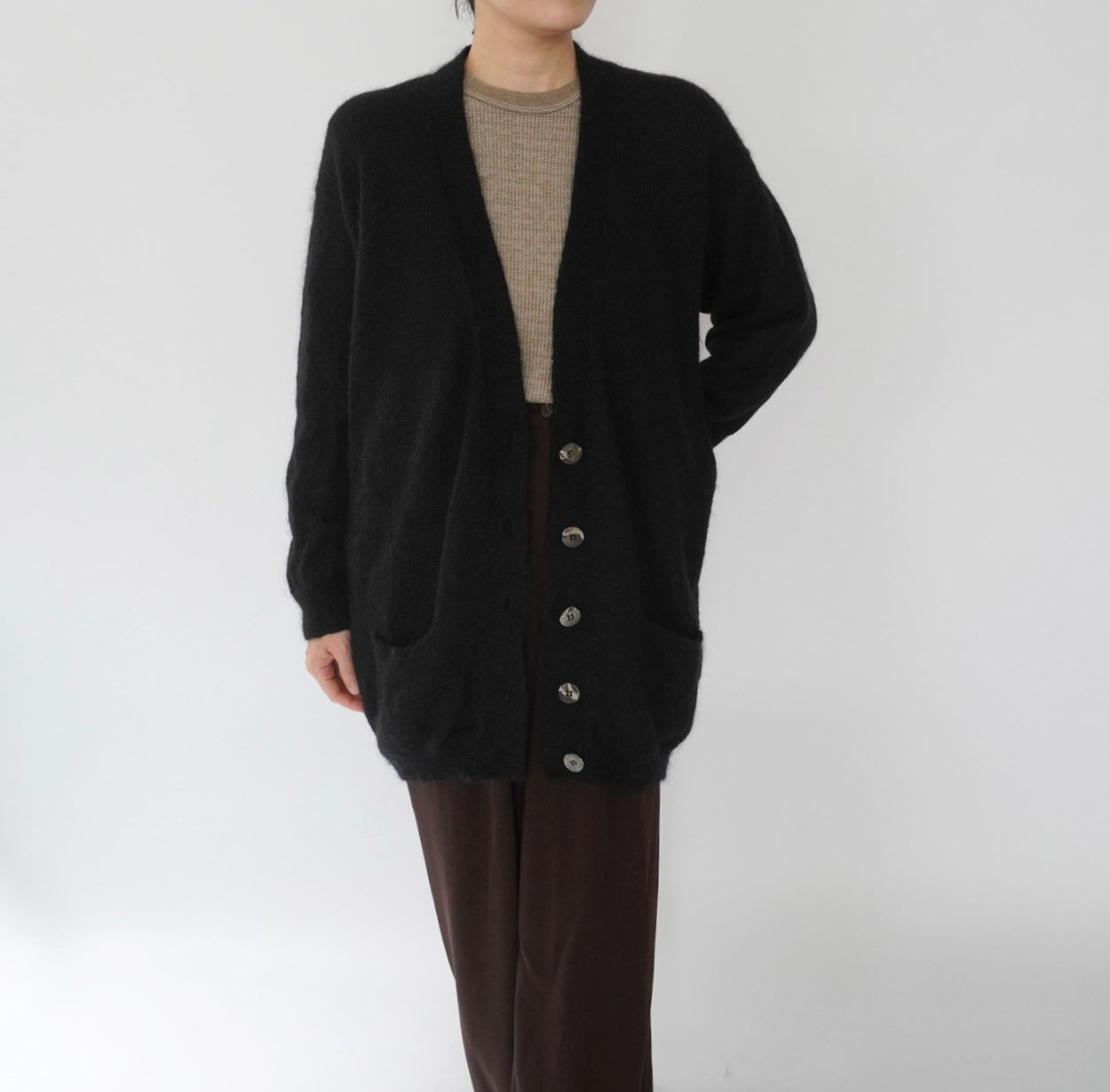 90s EURO Mohair Long Cardigan