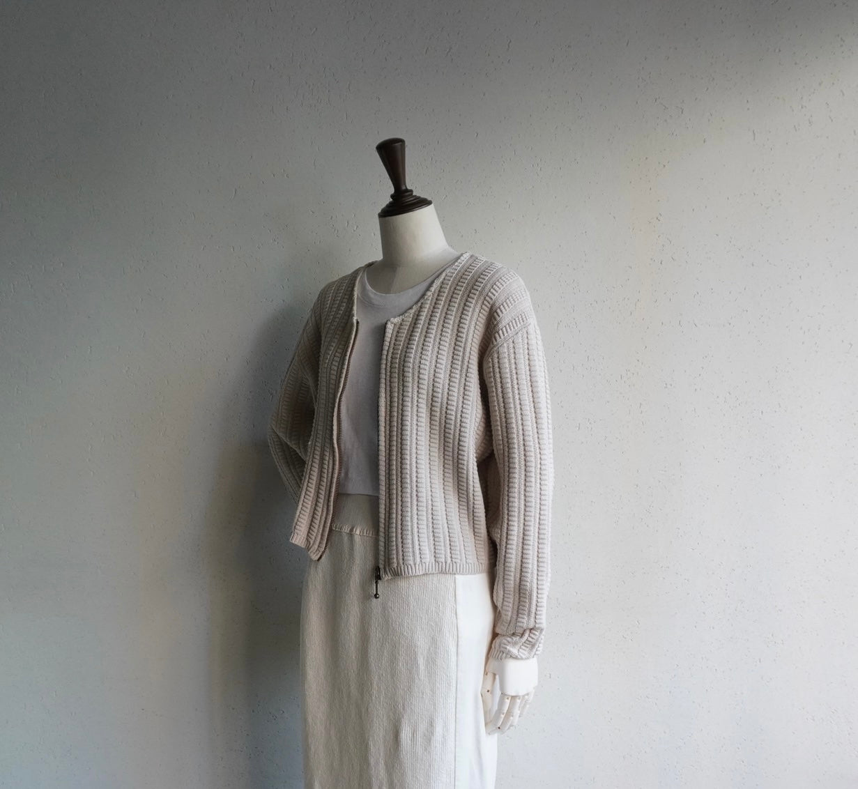 90s Zipped Cotton Top Made in Canada