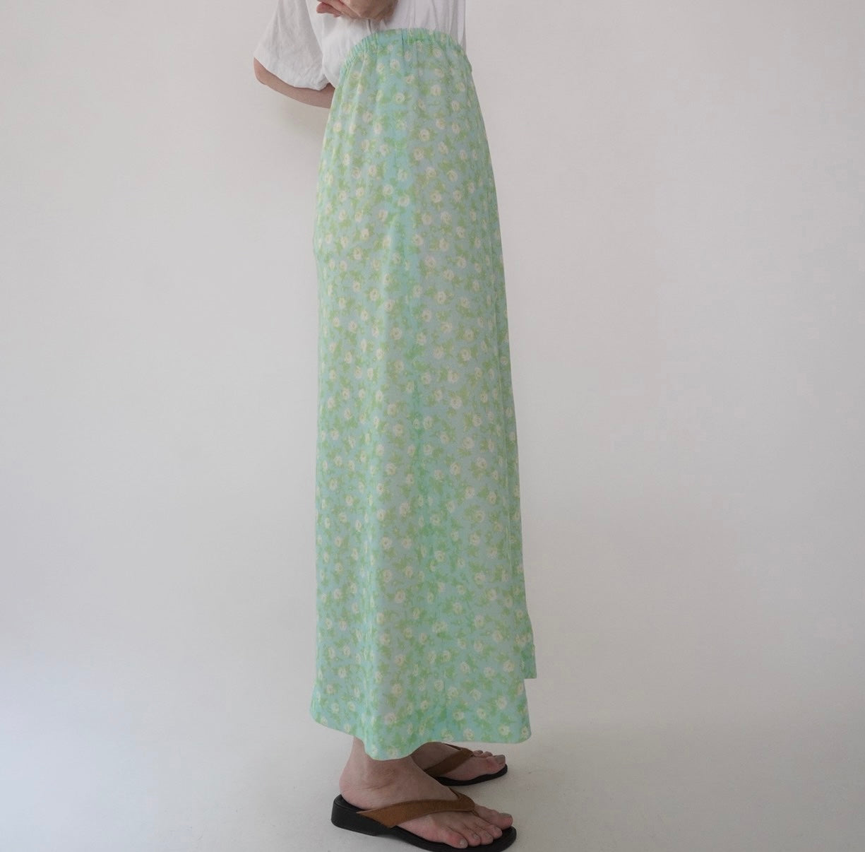 80s Floral Print Skirt