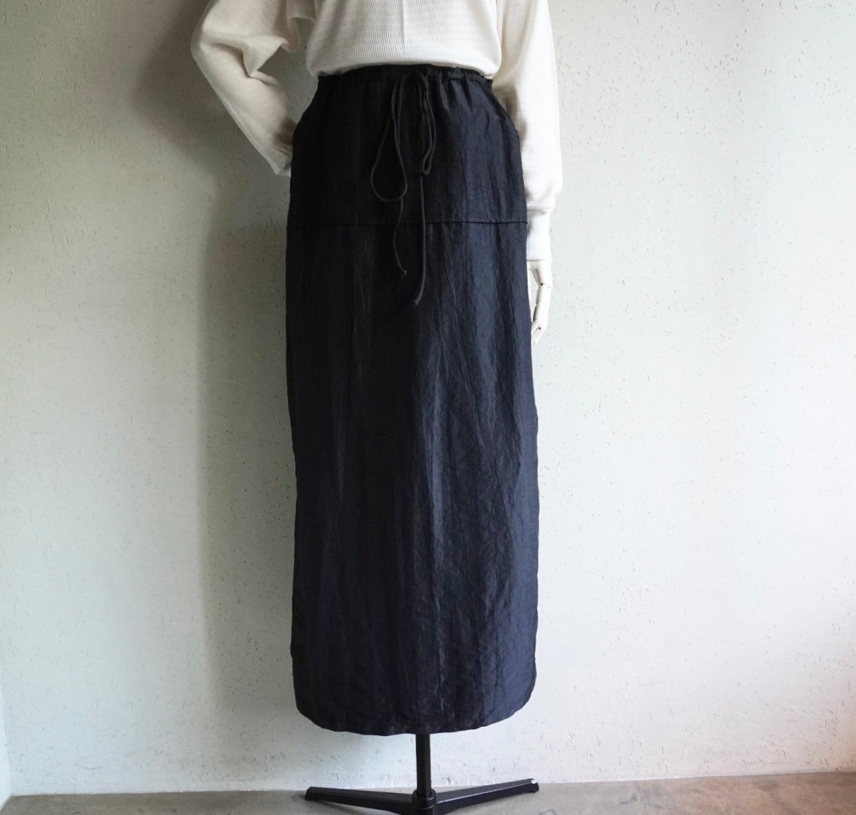 90s Black Nylon Skirt Made in USA