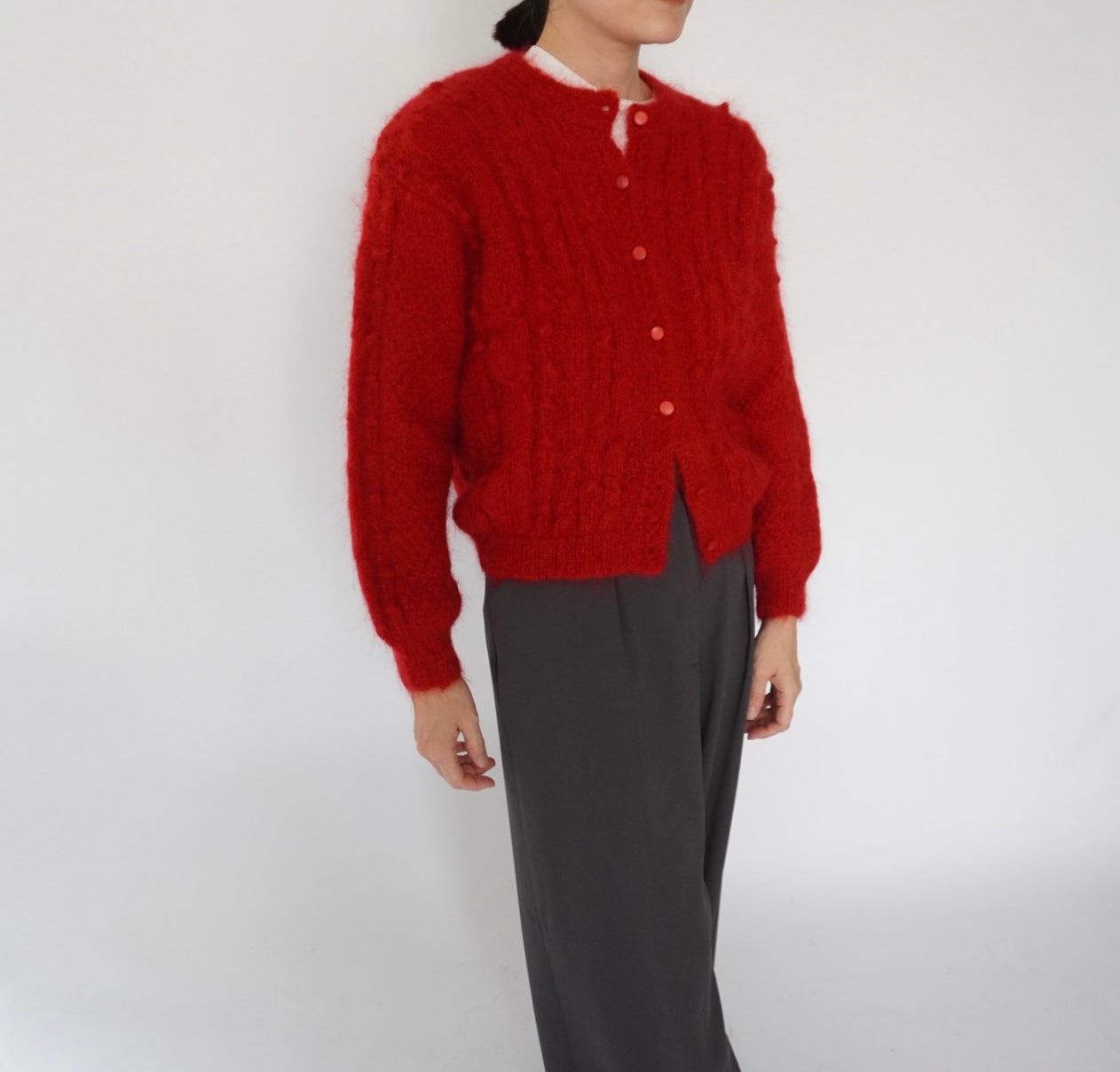 80s Red Cardigan