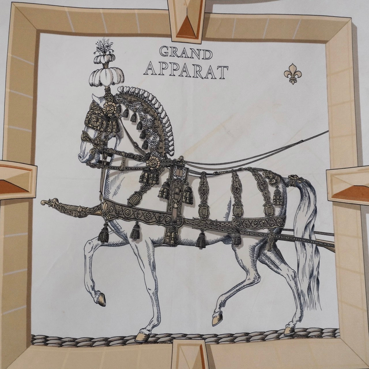 "Hermès " Silk Scarf Made in France