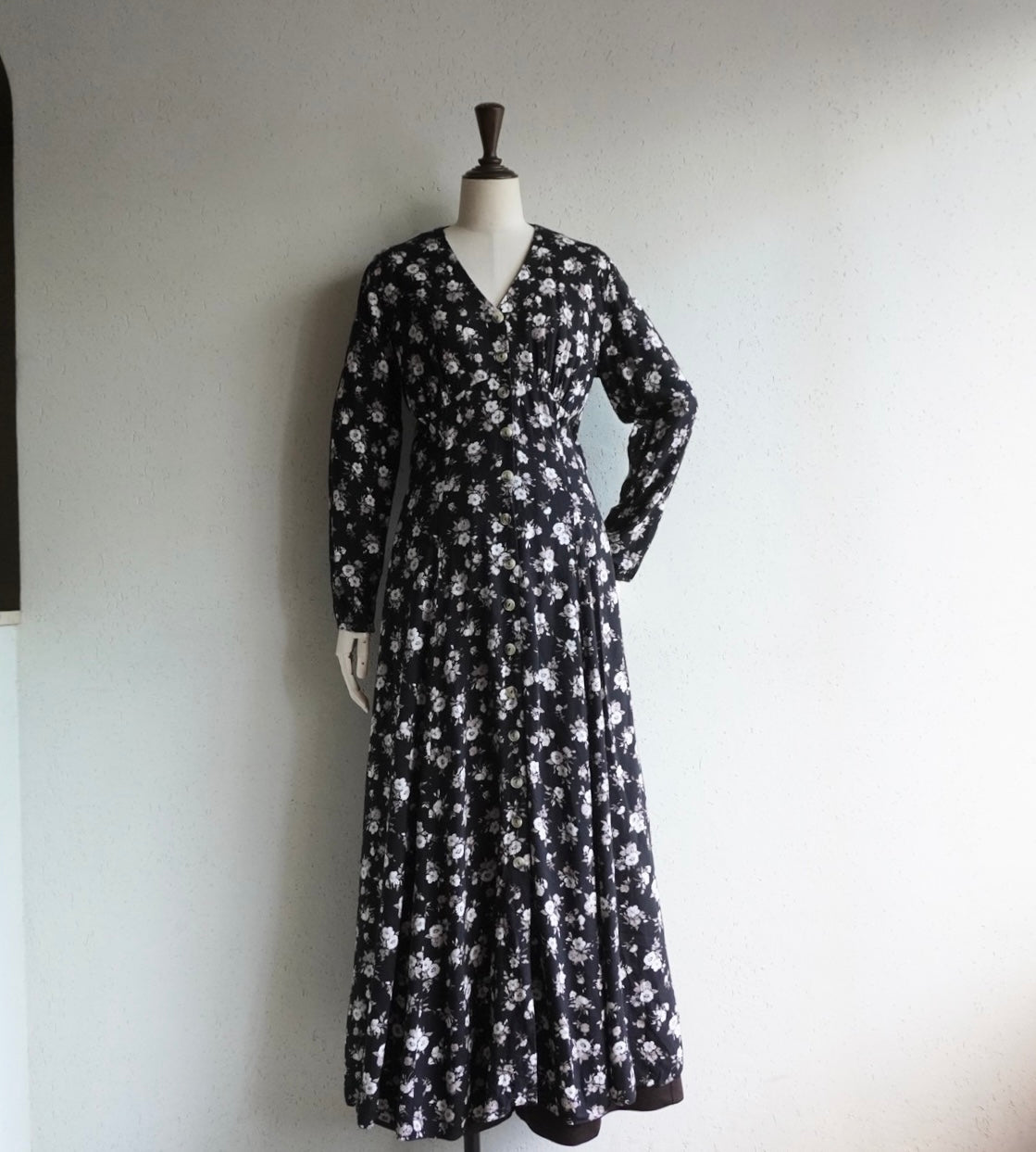 90s Floral Printed Maxi Dress Made in UK