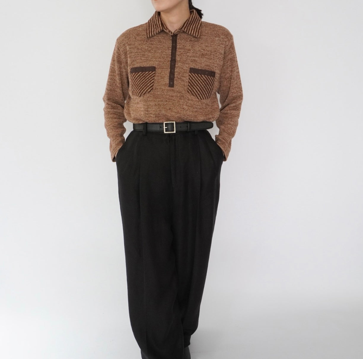 90s Brown Design Top