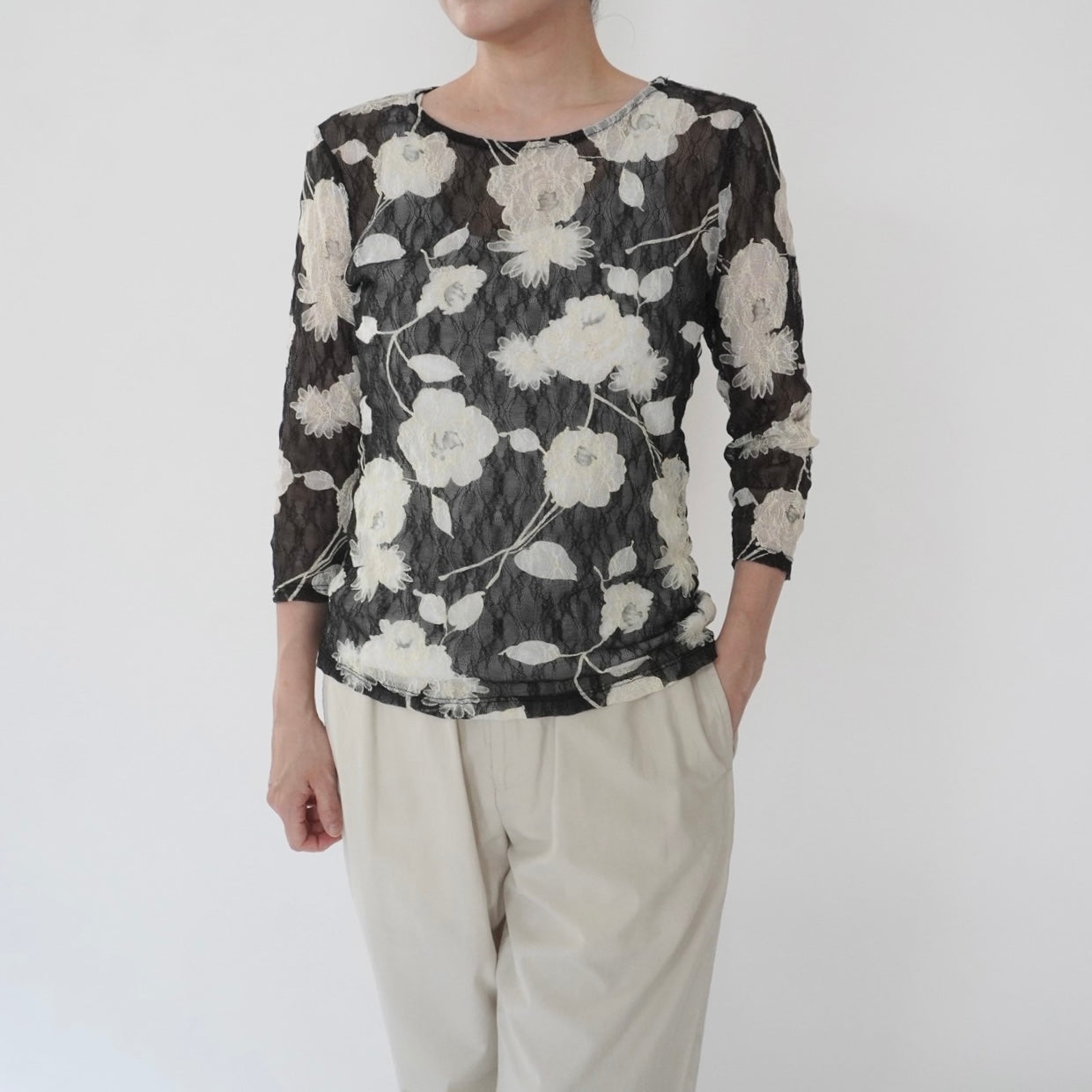 90s Design Sheer Top
