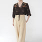 70s Printed Blouse