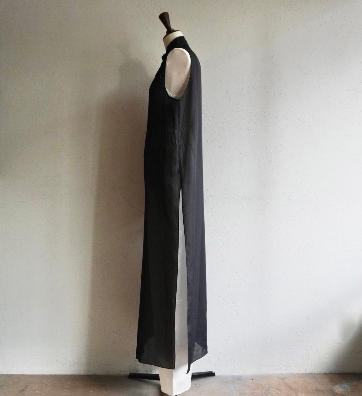 90s Sheer Dress,Long Vest Made in Italy